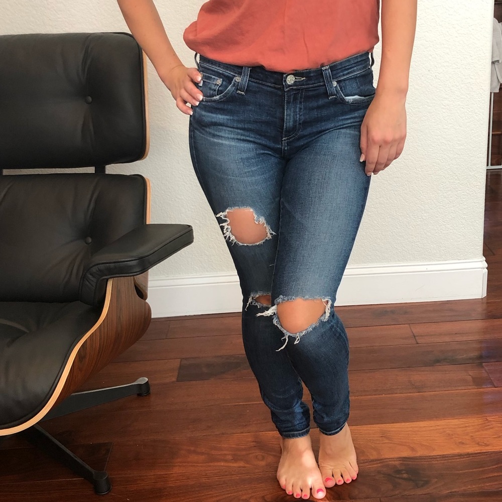 AG Jeans dark Blue Destroyed 26R